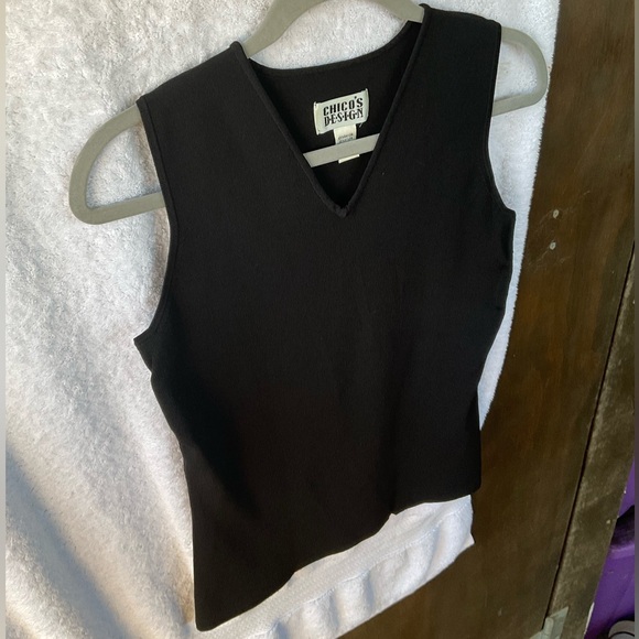 Chico’s Apparel Annie Sleeveless Knit Black; EUC;M/8 - Picture 10 of 13